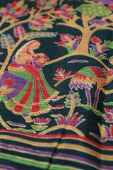 Bottle Olive Green Dola Silk