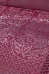 Wine Pink Floral Chiffon