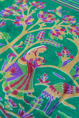 Dark Green Dola Silk