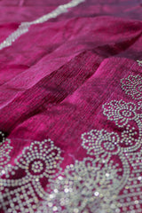 Deep Wine Space Silk