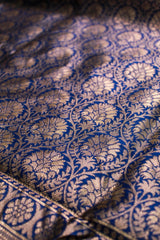 Ice Blue Semi-Banarasi