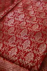 Light Terracotta Red Semi-Banaras