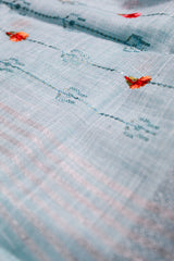 Ice Blue Linen Cotton