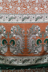 Brown-tan Maheswari Cotton with Floral Kalamkari Print