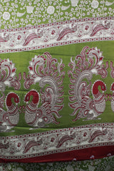 Mehendi Green Maheswari Cotton with Floral Kalamkari Print