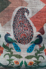 Maroon Linen Cotton