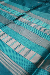 Peacock Blue Matka Silk