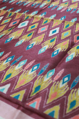 Peach Pochampally Cotton