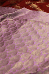 Maroon Semi-Banaras Silk