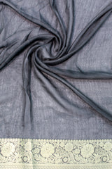 Black Semi Jute silk
