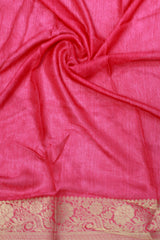 Royal Pink Semi Jute silk