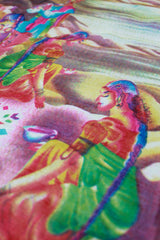 Teal Blue Dola Silk