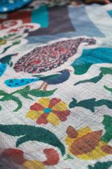 Teal blue Linen Cotton