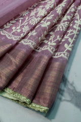 Lavender Tissue -Chikankari