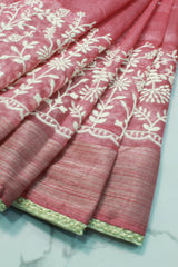 Onion Pink Tissue -Chikankari