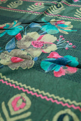 Olive Green Jute Silk