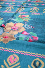 Pine Green Jute Silk