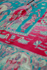Turquoise Blue Tussar Silk