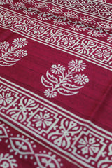 Mulberry Red Viscose Chanderi