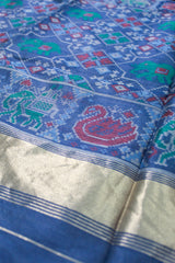 Navy Blue Zari Kota Cotton
