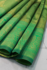 Pista Green Semi-Banaras Silk