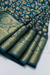 Navy Blue Art Silk