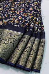 Teal Blue Art Silk