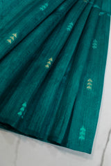 Peacock Blue Matka Silk
