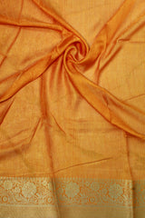 Mango Yellow Semi Jute silk